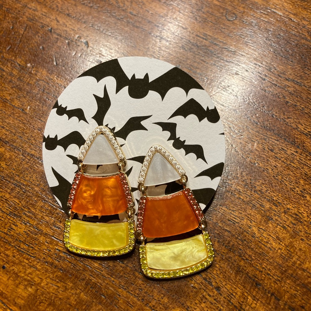 Candy Corn Halloween Earrings